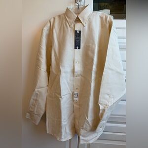 Jos. A. Bank Cream Casual Linen Button Down Shirt